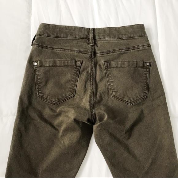 Topshop Leigh olive green skinny jeans - Picture 5 of 12